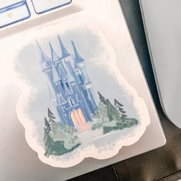 Cinderella Castle Sticker Hand Drawn and Illustrated Watercolor Disney Sticker