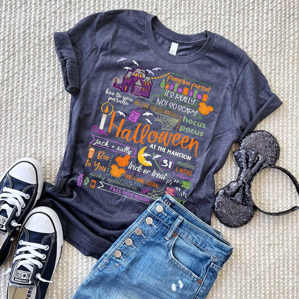 Disney Haunted House T-Shirt Family Halloween Mickeys Not So Scary Tee