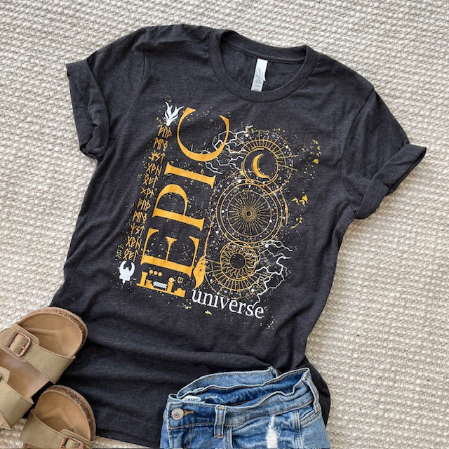 Epic Universe Constellations T-shirt READY TO SHIP- Dark Heather Gray- Small