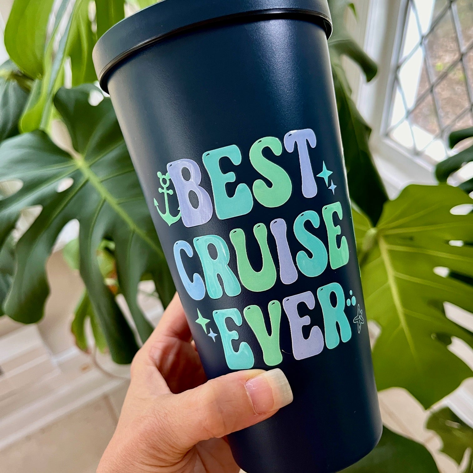 Disney Best Cruise Ever tumbler water bottle Pastel cute DCL Cruise Travel Insulated tumbler with a straw