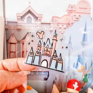 Disneyland Castle Sticker Transparent Sticker for Water Bottles, Laptops, Journals