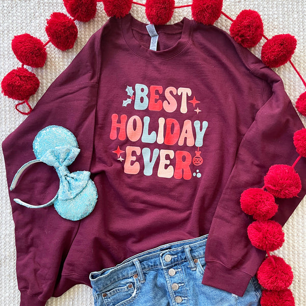 Best Holiday Ever Sweater Fun Disney Christmas Mickey's Very Merry Christmas Party Unisex Sweatshirt