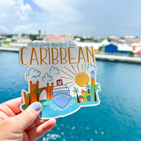Disney Cruise Caribbean Magnet Bahamas Disney Cruise Door Magnet Writeable 5 x 5
