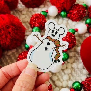 Mickey Snowman Disney Winter Sticker