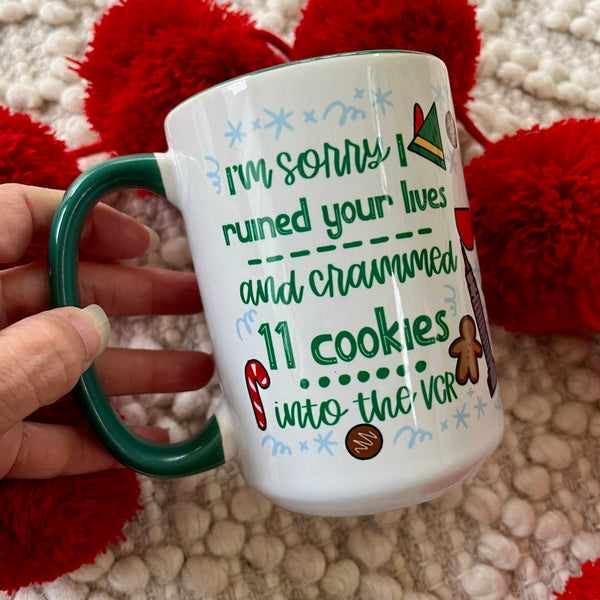 Elf Movie Funny Christmas Mug Quotes Cookies in the VCR Buddy the Elf Movie Mug