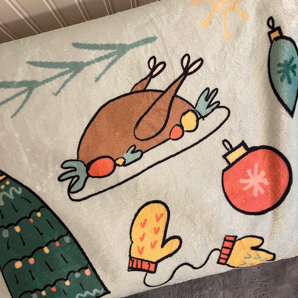 Christmas Vacation Throw Blanket Hip Hip Hooray for Christmas Vacation Griswold Family Christmas Throw Blanket