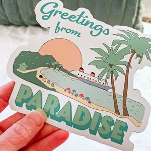 Disney Cruise Castaway Cay Greetings from Paradise Cruise Door Magnet