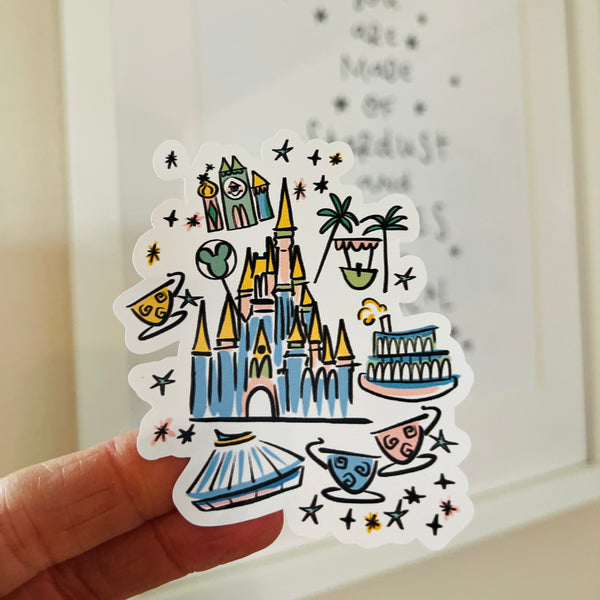 Magic Kingdom Park Sticker WDW Vinyl Sticker for Notebooks, Water Bottles and More