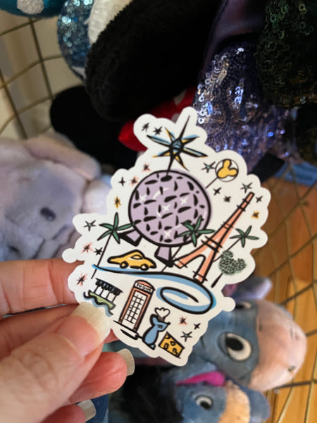 Epcot Park Sticker WDW Vinyl Sticker for Notebooks, Water Bottles and More