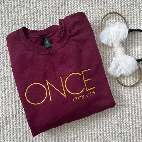 Once Upon a Time Sweatshirt EMBROIDERED Disney Shirt Fairytale Show OUAT Sweatshirt