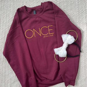 Once Upon a Time Sweatshirt EMBROIDERED Disney Shirt Fairytale Show OUAT Sweatshirt