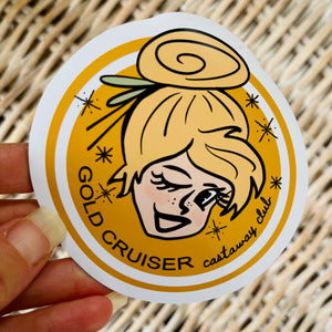 Castaway Club Magnet Disney Cruise GOLD - Tinkerbell Disney Cruise Passholder Gold Cruiser Magnet