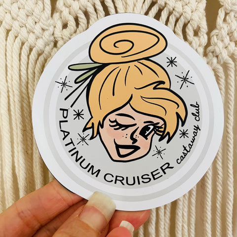 Castaway Club Magnet Disney Cruise PLATINUM - Tinkerbell Disney Cruise Passholder Platinum Cruiser Magnet