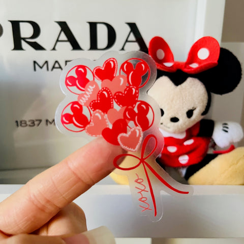 Mickey Balloons Sticker Love Disney XOXO Valentines Disney Sticker