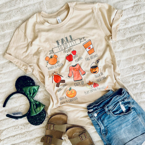 Fall To Do List Mickey Pumpkin Disney Halloween Short-Sleeve Unisex T-Shirt
