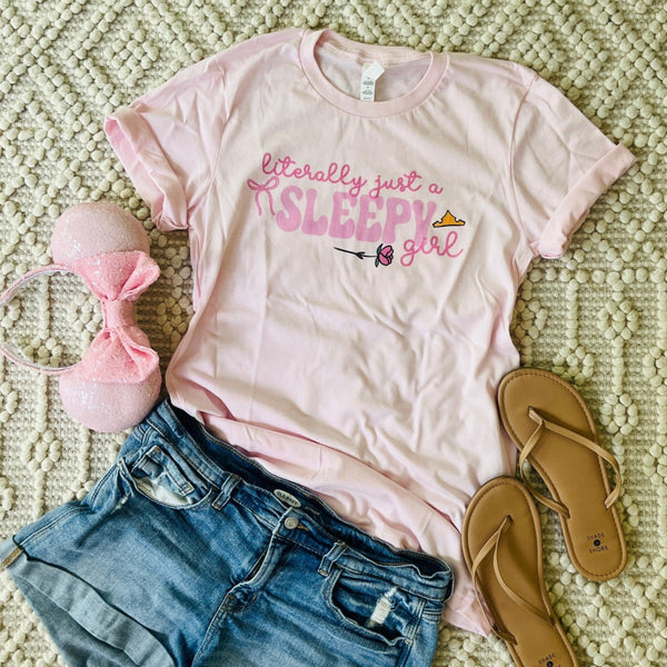 Disney Sleeping Beauty Literally Just a Sleepy Girl Aurora Disney Princess Shirt Unisex t-shirt