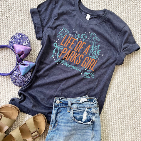 Life of a Disney Parks Girl T-Shirt Disney Swiftie Mint and Orange Disney Parks T-Shirt