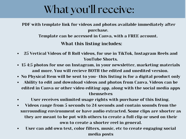 Saratoga Springs Resort B-Roll Video & Photo Pack: Travel Content (Canva PDF) (Digital Download)
