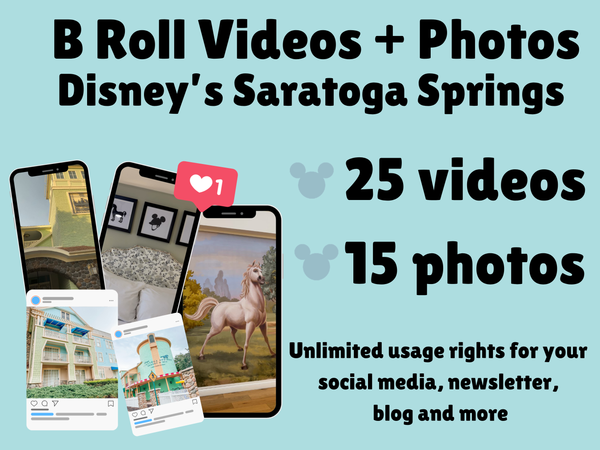 Saratoga Springs Resort B-Roll Video & Photo Pack: Travel Content (Canva PDF) (Digital Download)