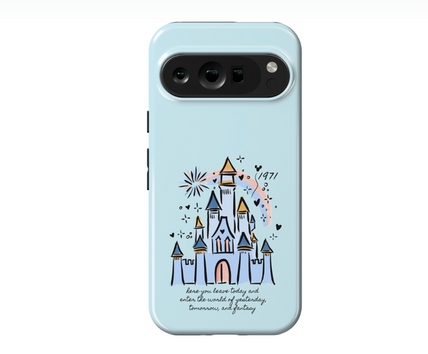 Classic Disney World Castle Google Pixel Tough Case 1971 Walt Disney Quote Tough Case