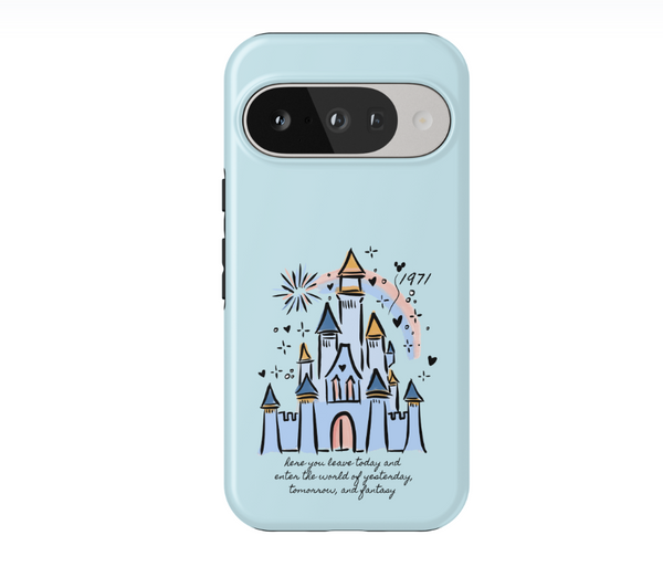 Classic Disney World Castle Google Pixel Tough Case 1971 Walt Disney Quote Tough Case