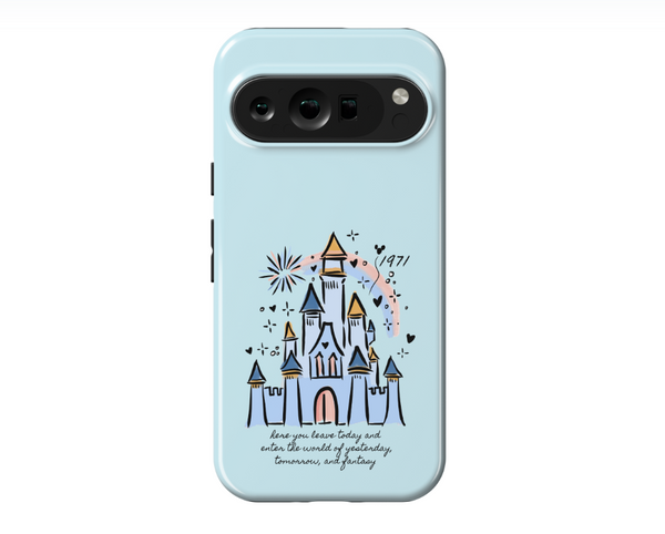Classic Disney World Castle Google Pixel Tough Case 1971 Walt Disney Quote Tough Case