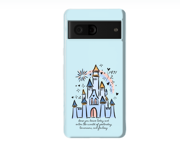 Classic Disney World Castle Google Pixel Tough Case 1971 Walt Disney Quote Tough Case