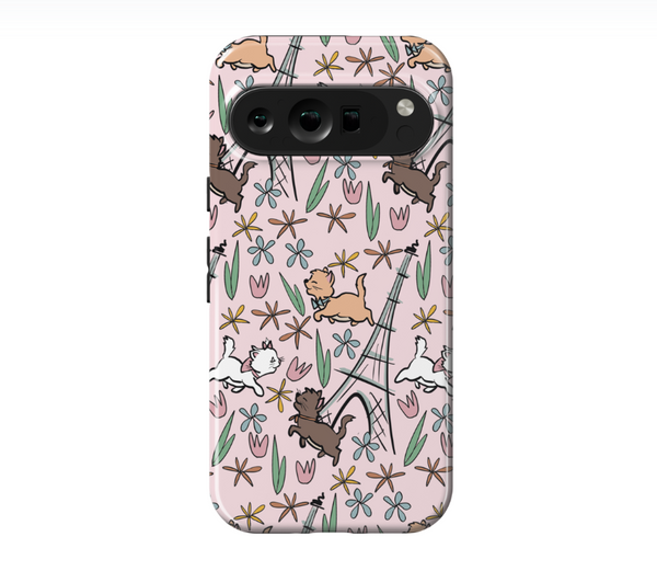 Disney Google Pixel Aristocats Pink Phone Case Paris in the Springtime Disney Case for Pixels