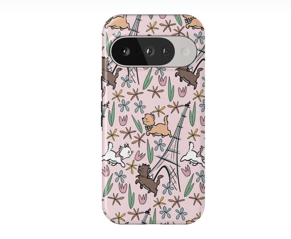 Disney Google Pixel Aristocats Pink Phone Case Paris in the Springtime Disney Case for Pixels