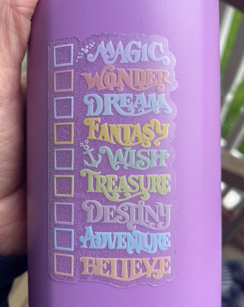 Disney Cruise Ships Sticker- DCL Checklist, Clear, 9 Ships - Disney Sticker with Adventure