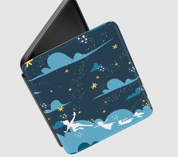 Peter Pan Kindle Case Off to Neverland London Nightsky Disney Kindle Case - Multiple Sizes