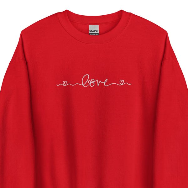 With Love, Mickey Disney EMBROIDERED Sweatshirt - White Thread