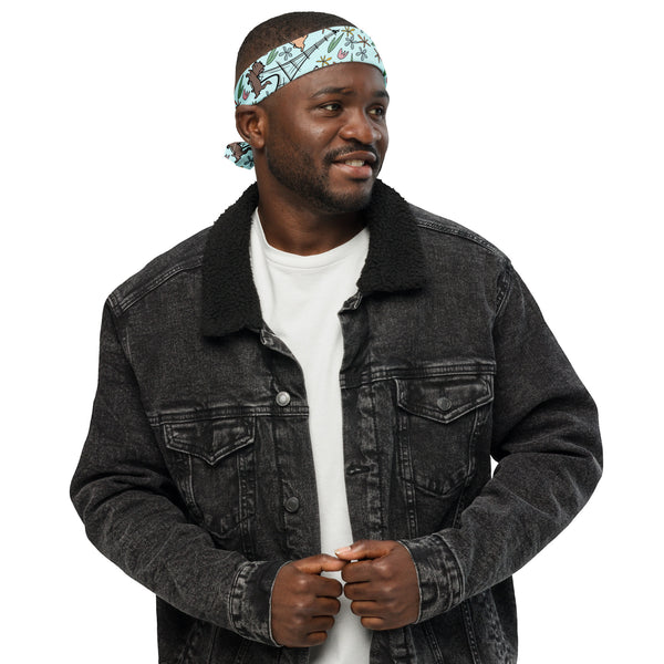 Disney Bandana-Aristocats Paris Blue- Disney Dog Bandana, Hair Bow, Scarf, Disney Pets and Human Matching Bandana