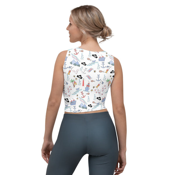 Disney Cruise Crop Top DCL Sketch Pattern- READY TO SHIP- MEDIUM