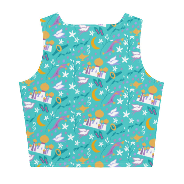 Jasmine Princess Crop Top- READY TO SHIP-Teal- Small