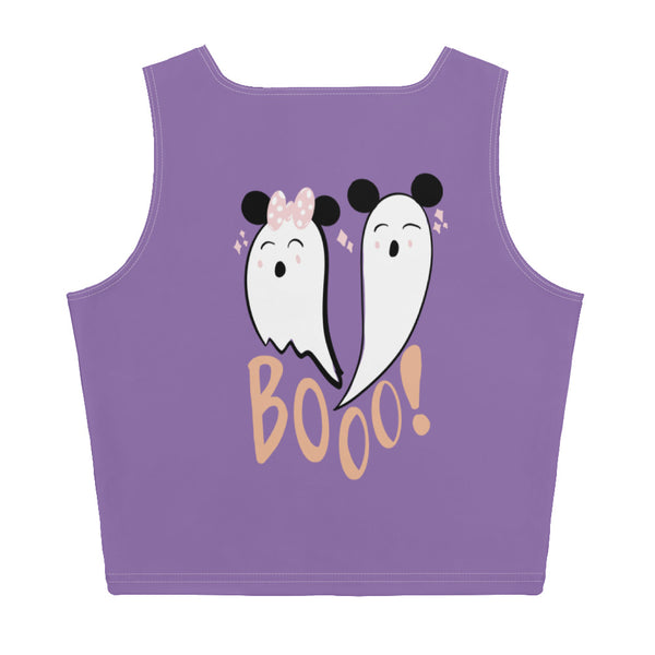 Boo Mickey and Minnie Ghosts Crop Tank Top Disney Halloween Crop Top