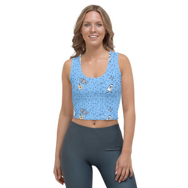 Star Wars Droid Crop Top - READY TO SHIP-Blue- Small
