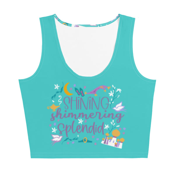 Jasmine Princess Crop Top- READY TO SHIP-Teal- Small