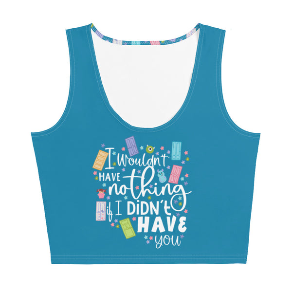 Monster's Inc. Crop Top - READY TO SHIP-Turquoise- Small