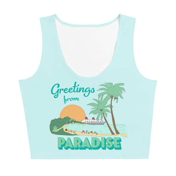 Disney Cruise Castaway Cay Greetings from Paradise Crop Top