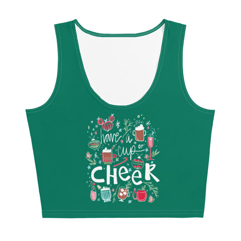 Epcot Christmas Crop Top Festival of Holidays Shirt Have a Cup of Cheer Disney Christmas Crop Top