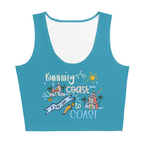 runDisney Coast to Coast Crop Top Disney Running Shirt Disneyland and Disney World Crop Top