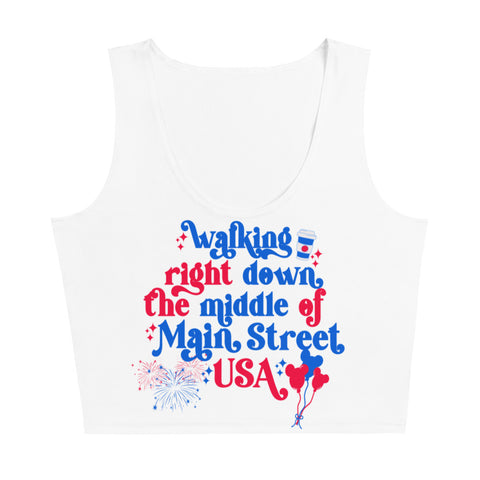 July 4th Disney Magic Kingdom Main Street USA mickey fireworks Independence Day Crop Top