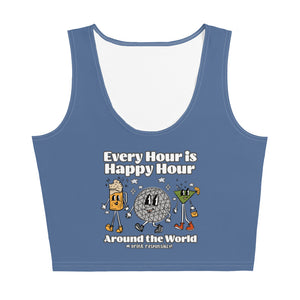 Disney Epcot Drinking Crop Top Every Hour is Happy Hour Drinking Around the World Food and Wine Crop Top