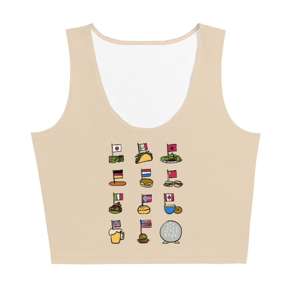 Epcot Flags Crop Top World Showcase Food and Wine Epcot Countries Disney Food Crop Top