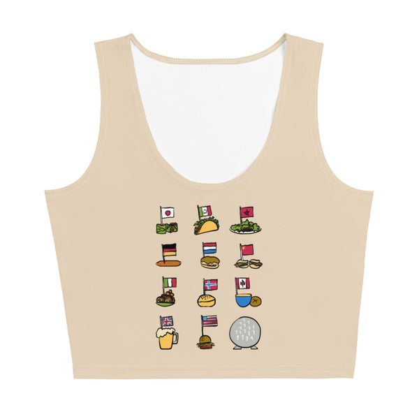 Epcot Flags Crop Top World Showcase Food and Wine Epcot Countries Disney Food Crop Top