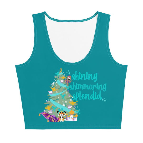 Princess Jasmine Crop Disney Christmas Tree Holiday Aladdin Crop Top