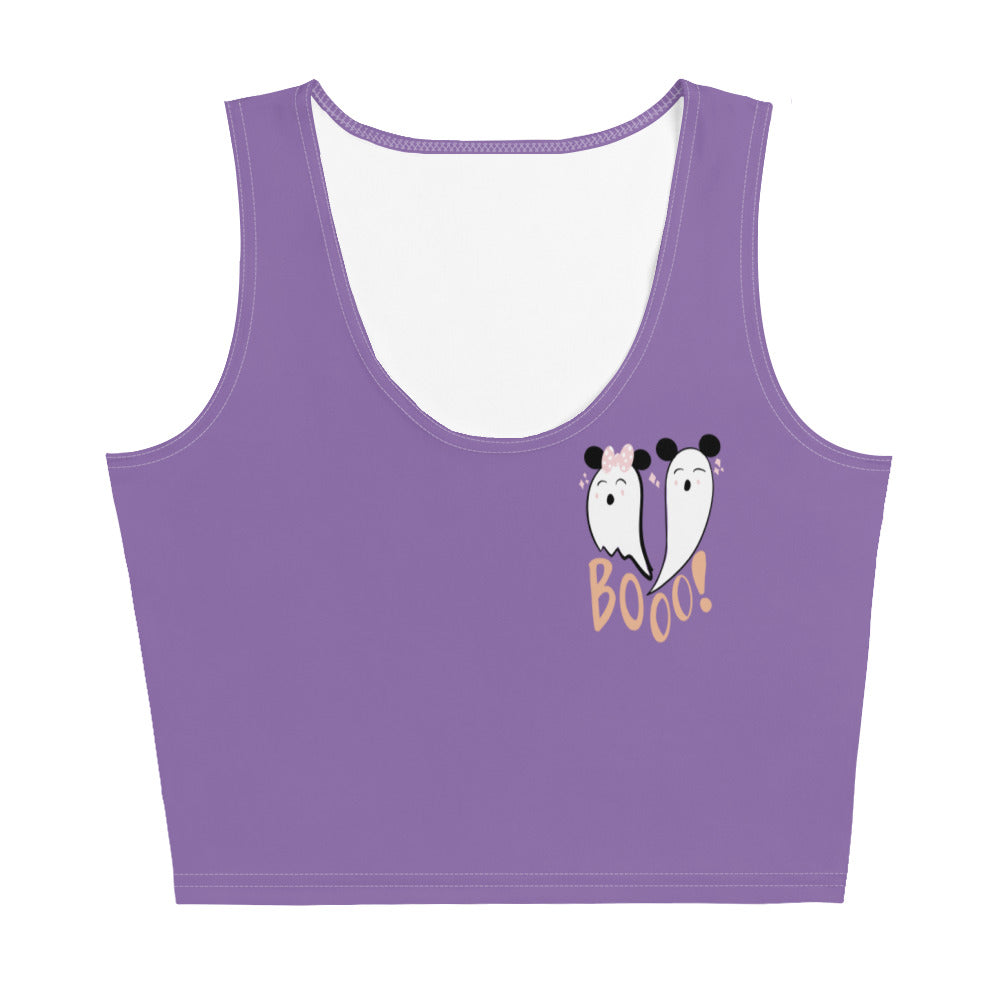 Boo Mickey and Minnie Ghosts Crop Tank Top Disney Halloween Crop Top