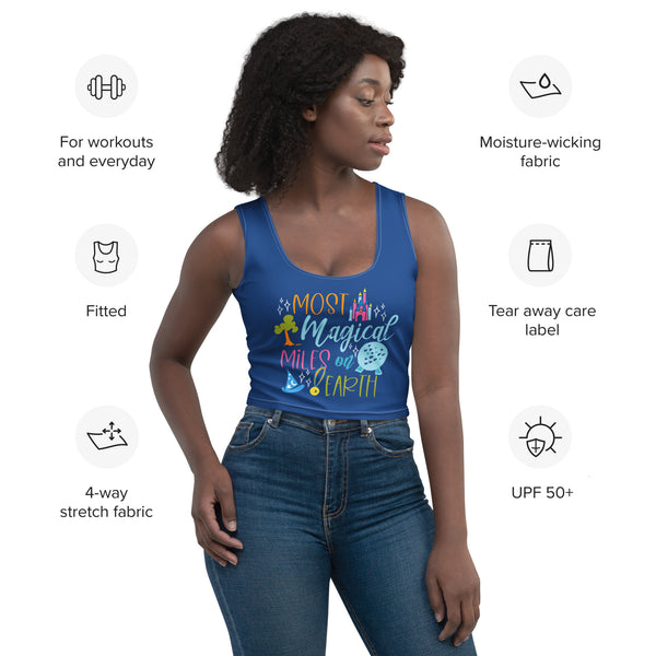 Run Disney Walt Disney World Crop Top Most Magical Miles on Earth runDisney Disney World Marathon Crop Top