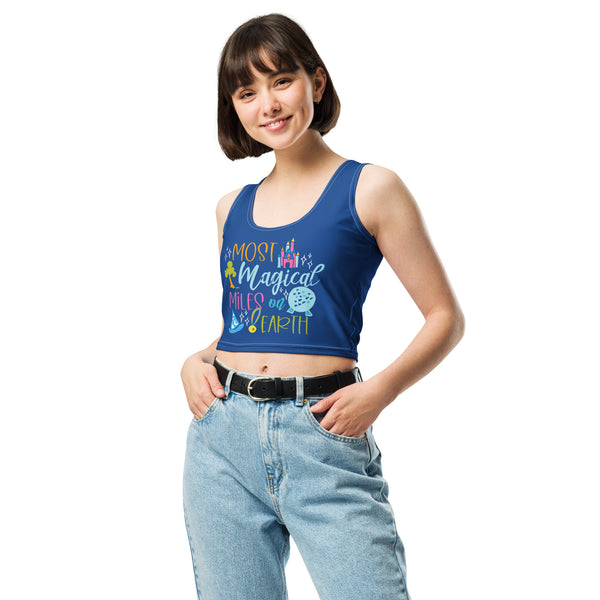 Run Disney Walt Disney World Crop Top Most Magical Miles on Earth runDisney Disney World Marathon Crop Top